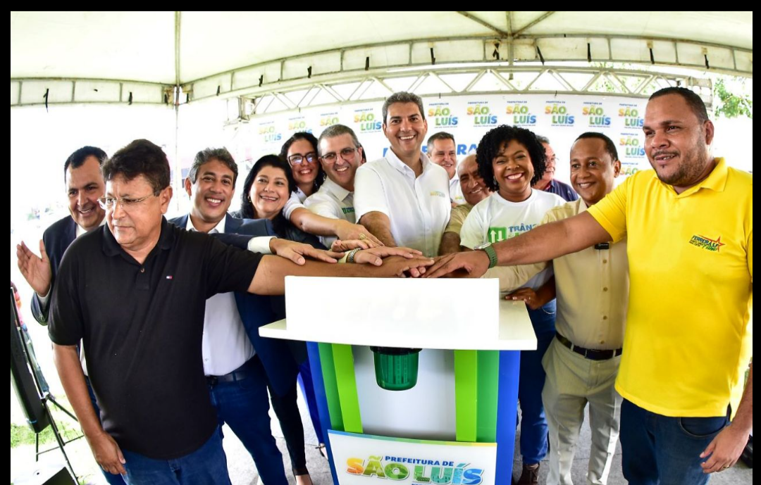 Ferreira S.F.Filho, participou da assinatura para o início das obras na rotatória do bairro São Francisco 